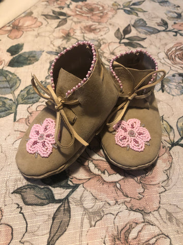 You Customize - Newborn Floral Moccasin